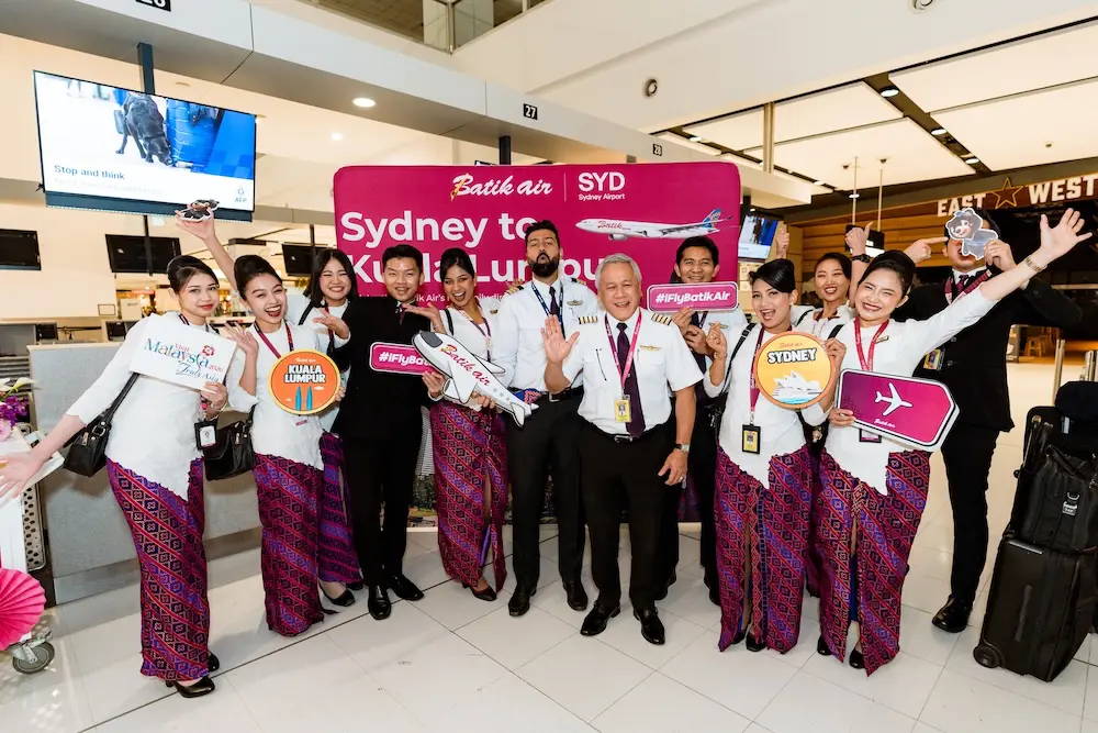 Sydney's newest international flights kick off in boost to Southeast Asian travel 3 Batik Air crew in Sydney (© Kurt Ams)
