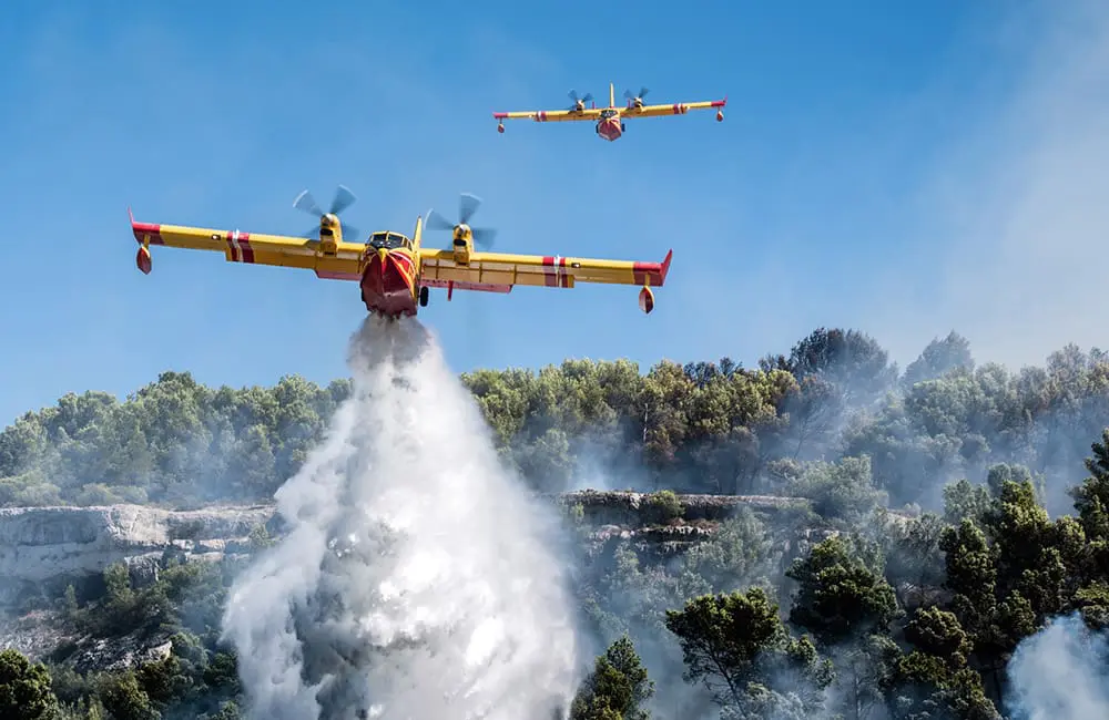 Europe wildfires cause havoc in France & Spain: What travellers need to know 3 Water dumps on Europe wildfires in southern France. Image: Matthis Arrivet/iStock