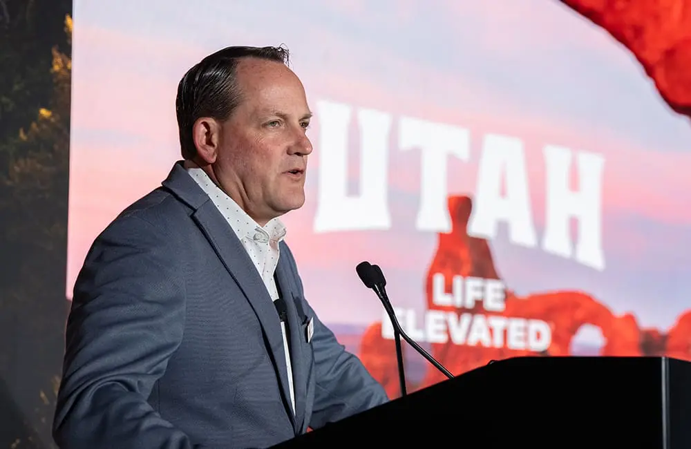 Utah eyes 2034 Winter Olympics with flurry of upgraded visitor experiences you can enjoy now 1 Utah Office of Tourism Associate Managing Director Dave Williams share the latest at IPW 2026. Image: U.S. Travel Association