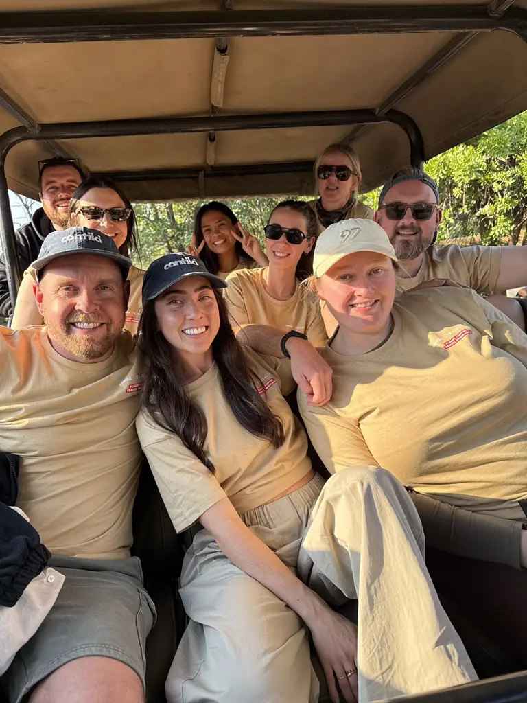 The Flight Centre group on safari