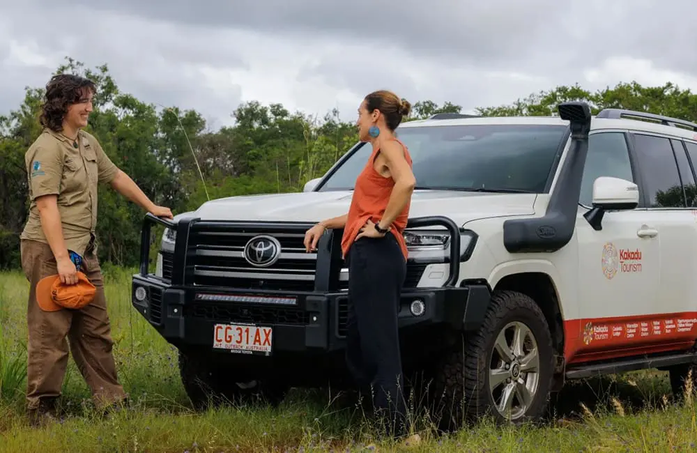 Kakadu Tourism offers private tours in a new Toyota Landcruiser.