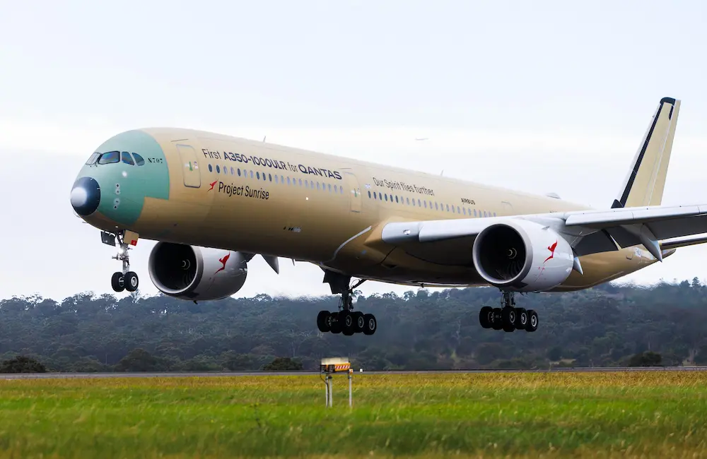 Qantas Project Sunrise test aircraft arrives in Australia for the first time