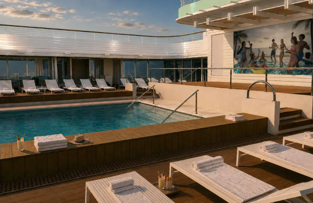Sneak peek: outdoor spaces on Crystal Grace, the line's first new-build ship in 25 years