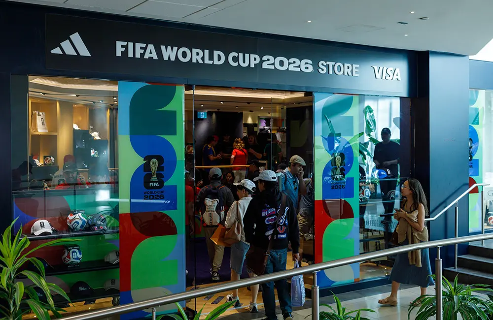 Shoppers at the official FIFA World Cup 2026 store in Vancouver, Canada. Image: Margarita-Young/iStock