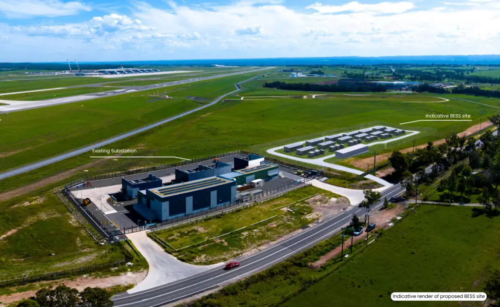 Australia's first greenfield airport in 50 years to run on 100% renewable power 3 Render of WSI's Battery Energy Storage System.