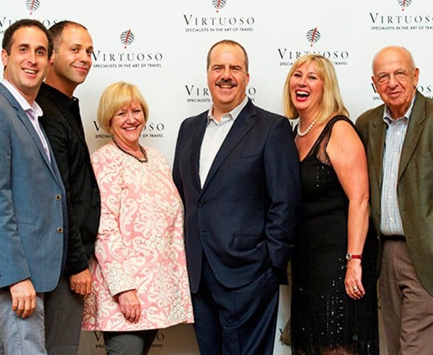 last year's Virtuoso roadshow: Anthony Goldman, Travelcall; David Goldman, Goldman Travel; Cher Roscoe, Travelcall; Matthew Upchurch, Virtuoso; Fay Cohen, Travel Phase; Ian Pryer, Goldman Travel. 