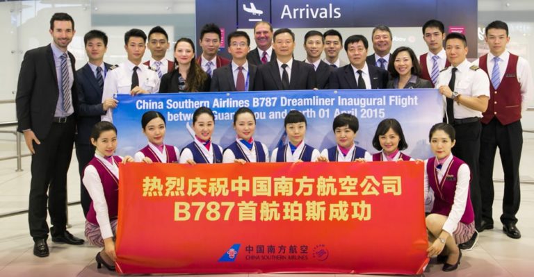 China Southern’s Dreamliner awakens Perth