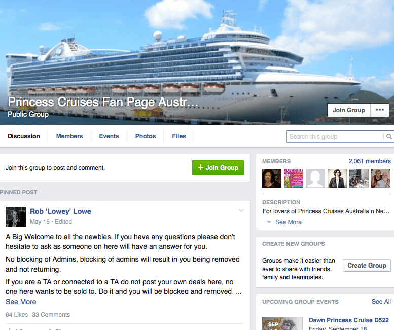 Tips from travel agents on booking more clients through Facebook 16 Group
