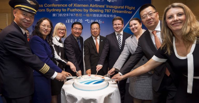 Xiamen Airlines arrives in Sydney