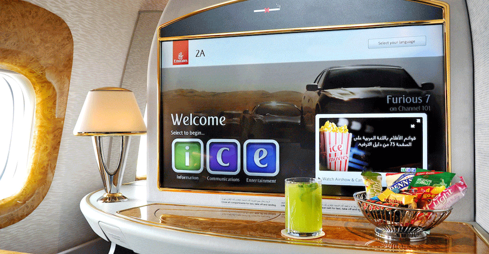 Emirates' in-flight entertainment screens will be the largest on any aircraft