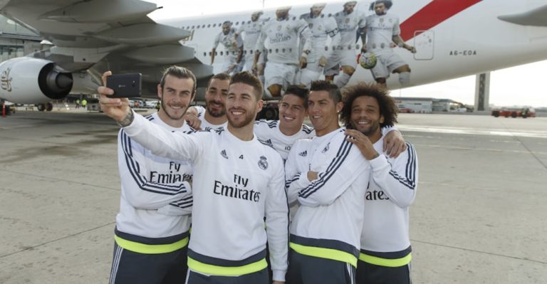 Emirates unveils a huge Real Madrid decal