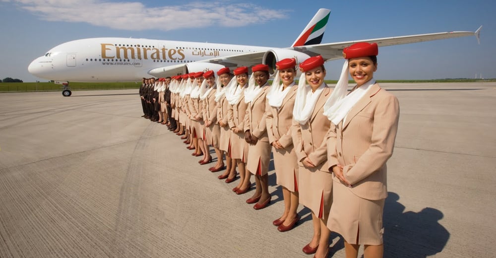Emirates' flights to Auckland will take how long?