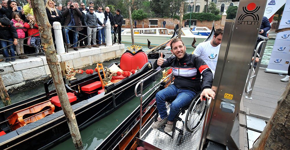 Gondolas in Venice are now wheelchair accessible