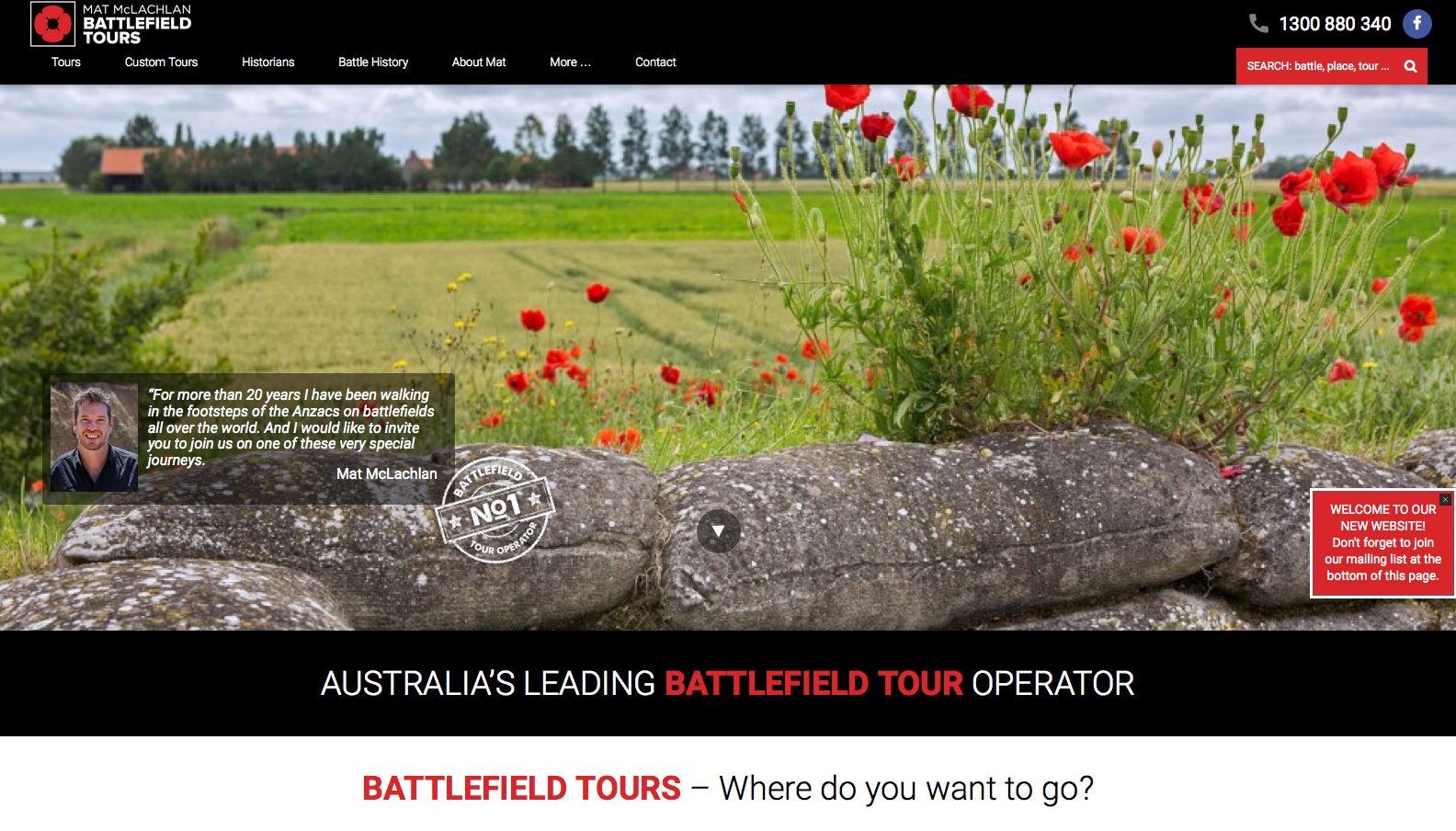 Transformation underway at Mat McLachlan Battlefield Tours 8 Mat McLachlan