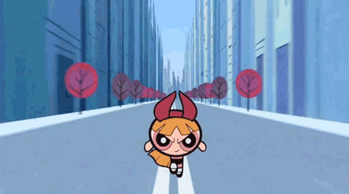 #AGENTHACKS: 5 kick @ss tips to being more productive at work 20 powerpuff-blossom-running-gif