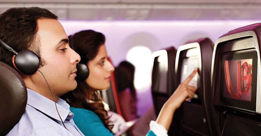 Watching telly at 30,000 feet is now possible thanks to Virgin Atlantic