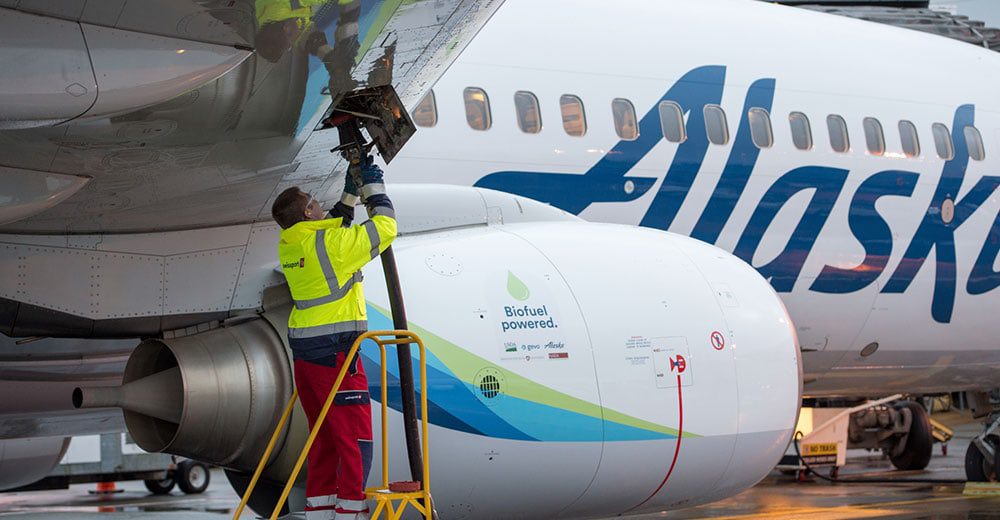 Alaska Airlines uses leftover wood to fuel cross country flight