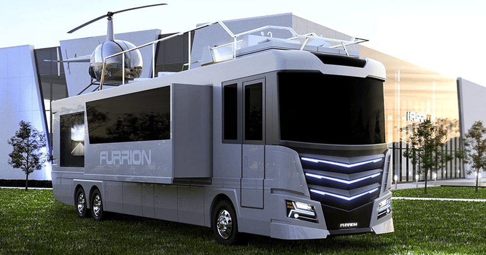 Who wants a motor home with a hot tub and its own helicopter?