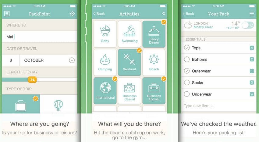 PackPoint-packing-list-travel-companion-iOS