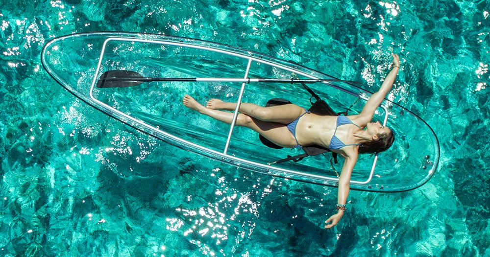 These transparent Kayaks Give You epic Ocean views While You Paddle