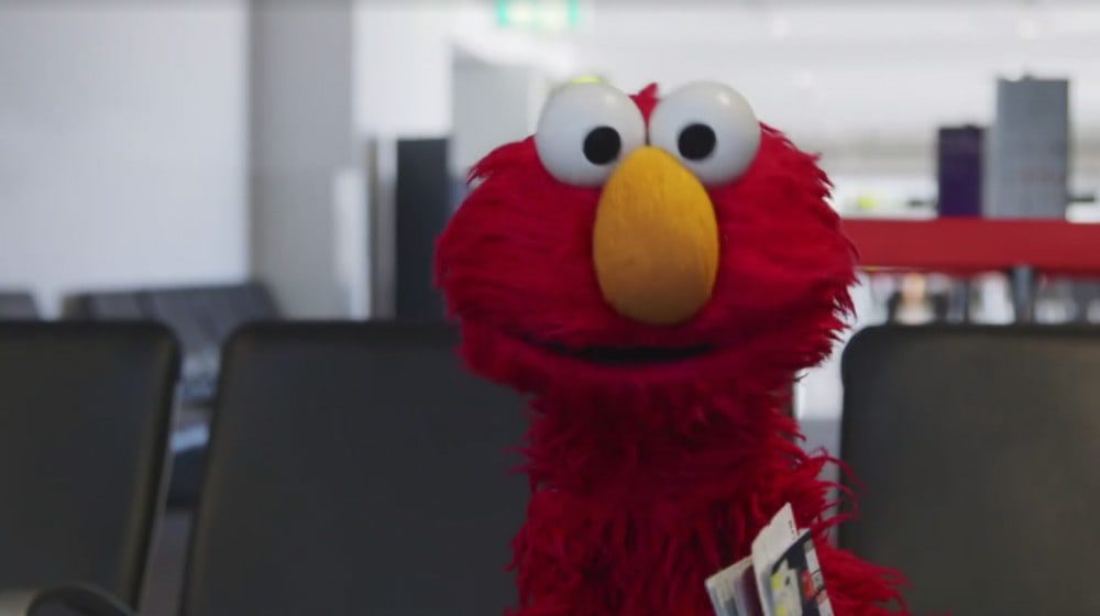 In furry travel news: Elmo flew with Virgin Australia, yes Elmo