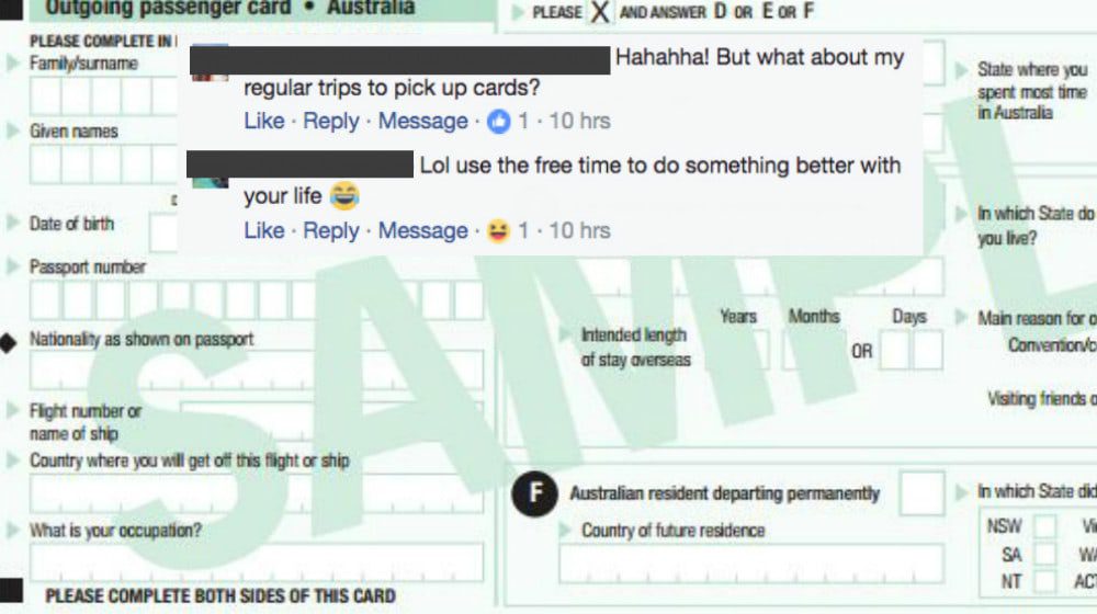 7 hilarious responses Travel Agents had to the Outgoing Passenger Card removal