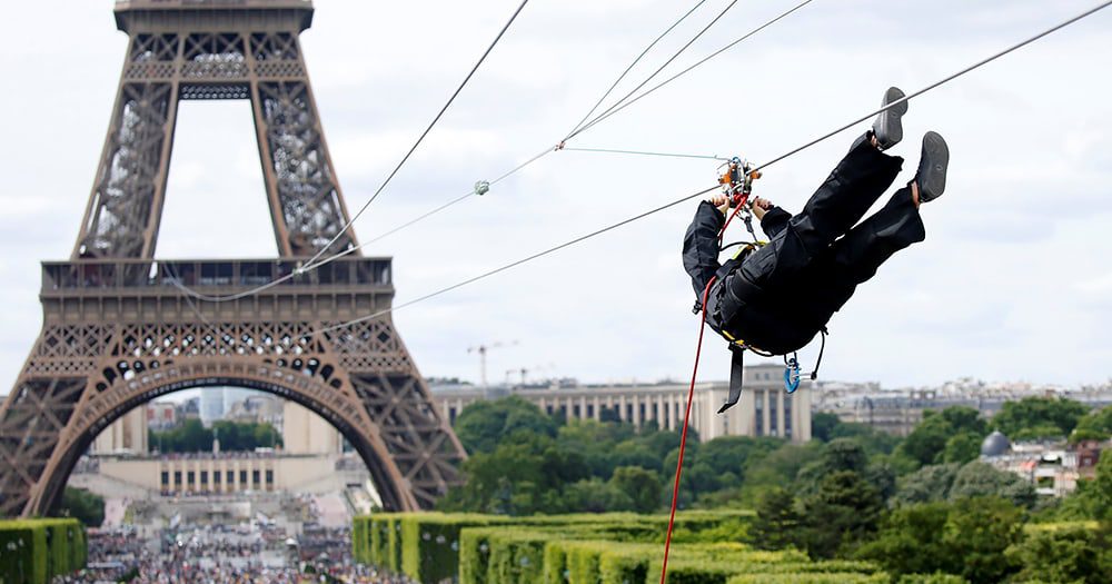 An Eiffel Tower zip line is now open so you can be like James Bond