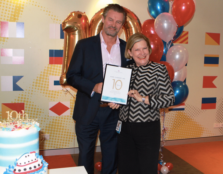 Ann Sherry celebrates 10 years of leadership at Carnival Australia 7 Carnival Australia Ann Sherry