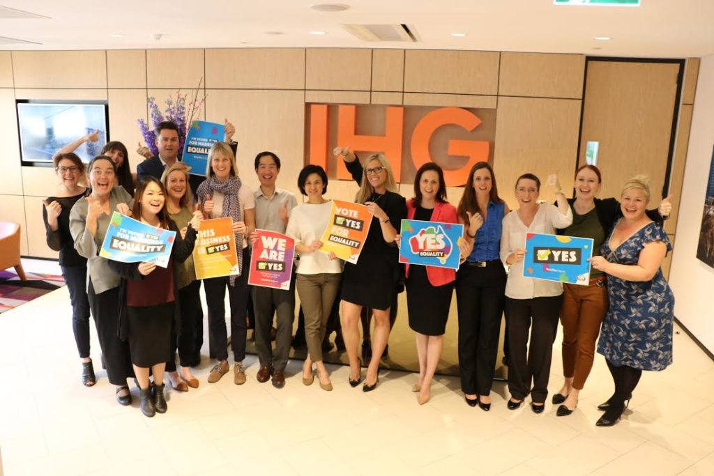 IHG JOINS FLIGHT CENTRE & QANTAS IN FIGHT FOR EQUAL RIGHTS