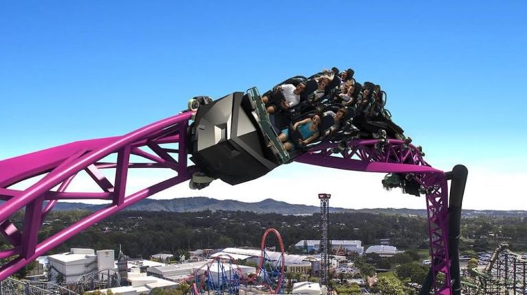 Power outage leaves thrill seekers stuck on Movie World’s newest ride
