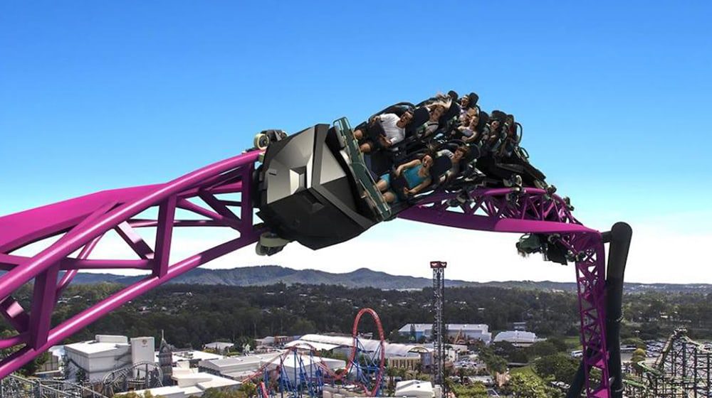 Power outage leaves thrill seekers stuck on Movie World's newest ride