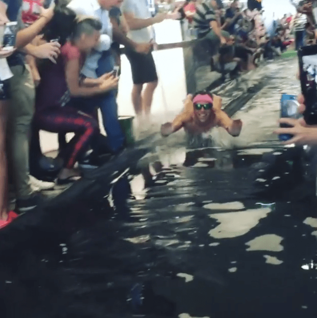 PICTURES: G-strings & fluro pink bathers at Flight Centre's annual slip 'n side 2 Image: k_bott88/Instagram
