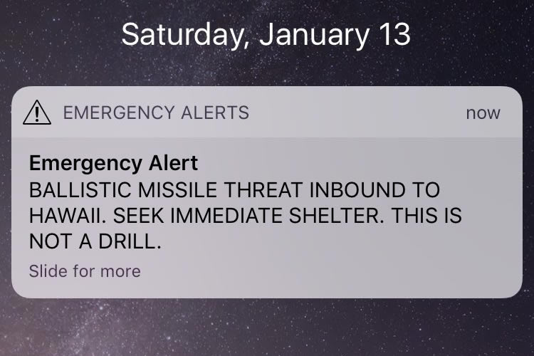 What should tourists do during a ballistic missile alert?