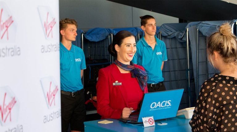AUSSIE FIRST: Pop-up check-in service launched by Virgin Australia