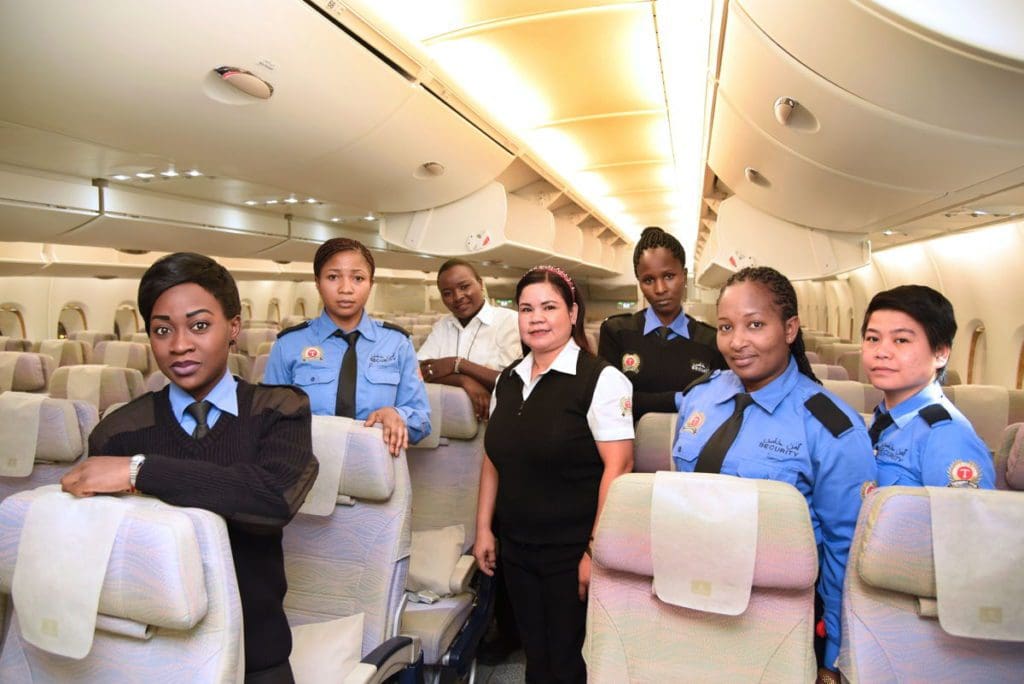 Emirates all-female flight IWD KarryOn security