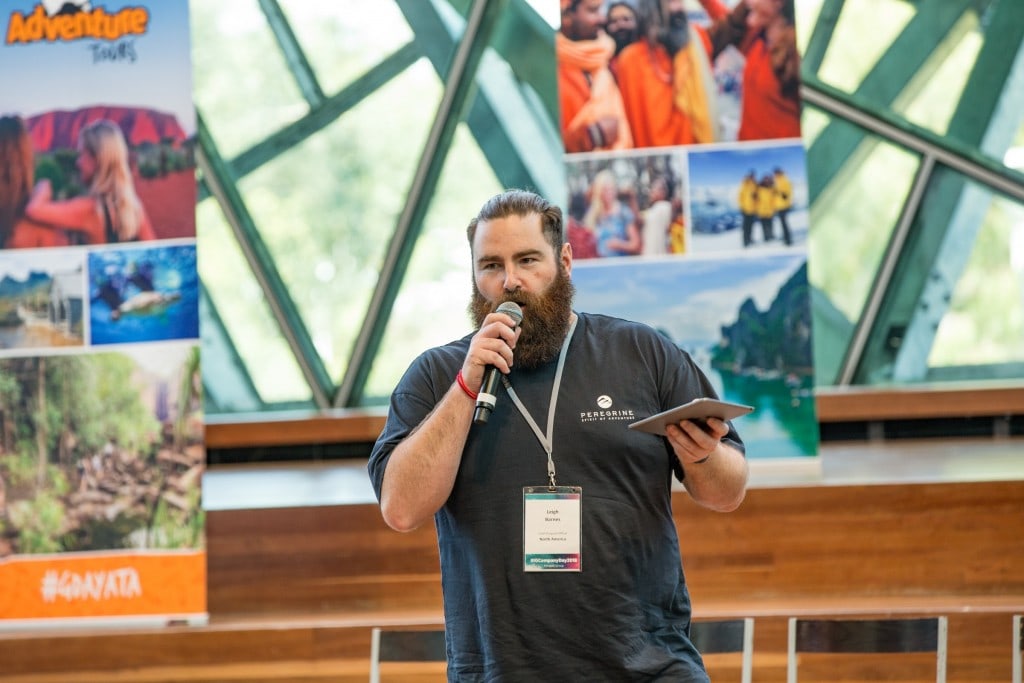 Leigh Barnes- Intrepid Group's Chief Purpose Office MC'd on the day