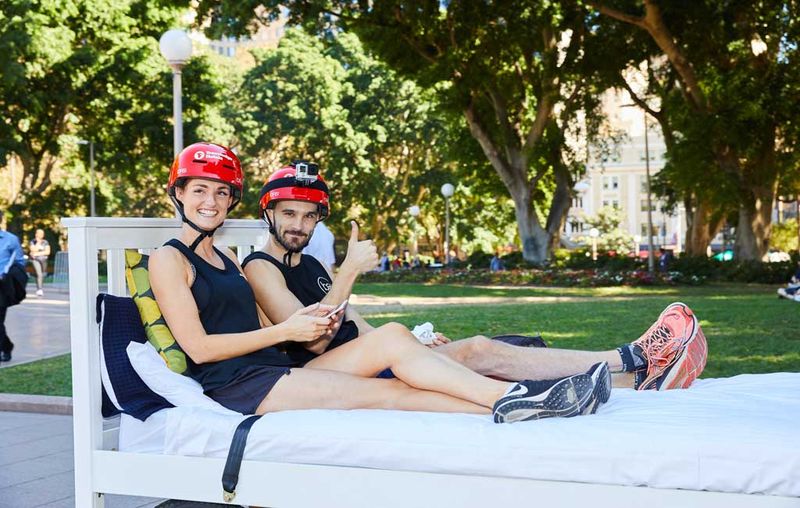 FOR THE LAUGHS: Catch a ride to Sydney Comedy Festival in an actual bed