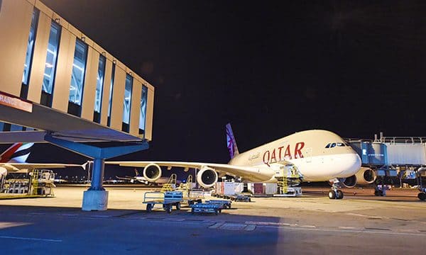 Qatar Airways A380 in Perth