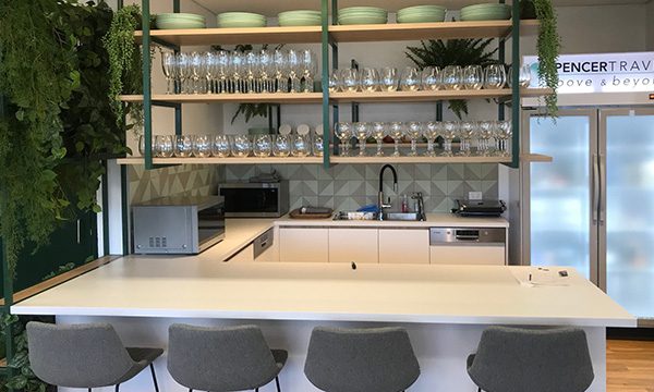 SPENCER TRAVEL HAS MOVED: Check out the agency’s glamorous new digs 17 Spencer Travel Kitchen