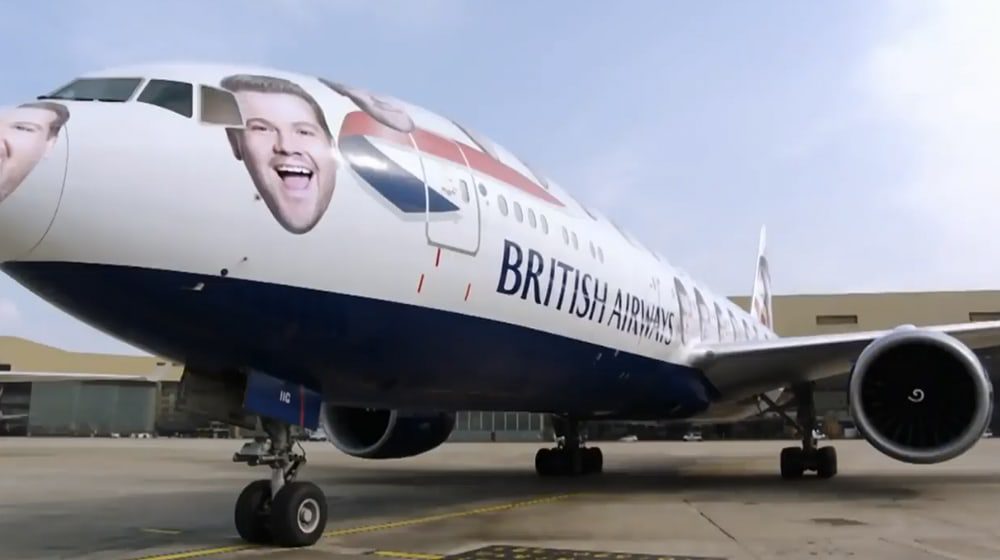 HILARIOUS: Comedian James Corden 'pimps' a British Airways plane