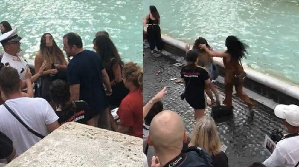 OVERTOURISM: Tourists brawl over selfie spot at Rome's Trevi Fountain