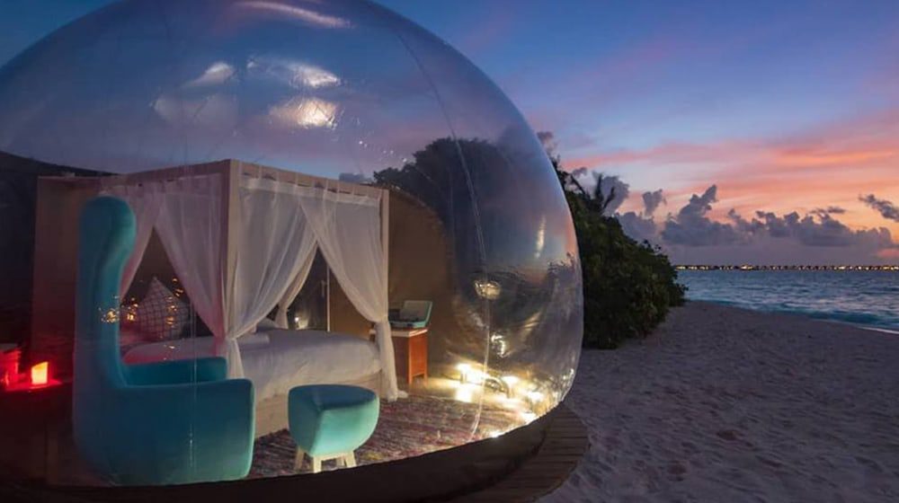 BUBBLE TENT: Glamping arrives in the Maldives in a magical way