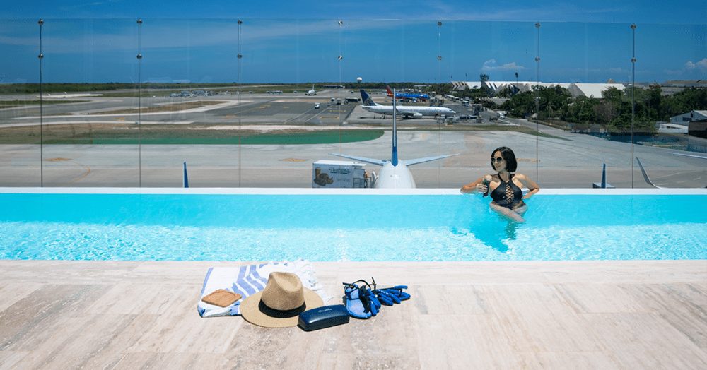 TAKE A SPLASH: Did you know airports have pools? These do!