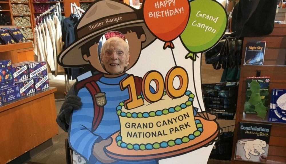CENTENARIAN GOALS: This 103-year-old became a junior ranger at The Grand Canyon