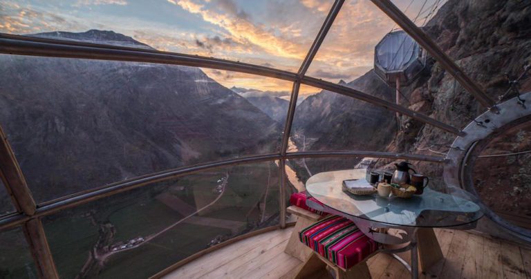 HANGING OUT: Peru’s suspended lodge will have you sleeping in the stars