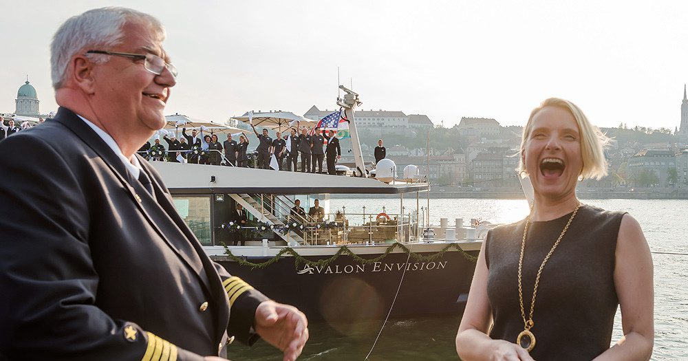 EAT, PRAY, CRUISE: Elizabeth Gilbert christens Avalon Envision in Budapest