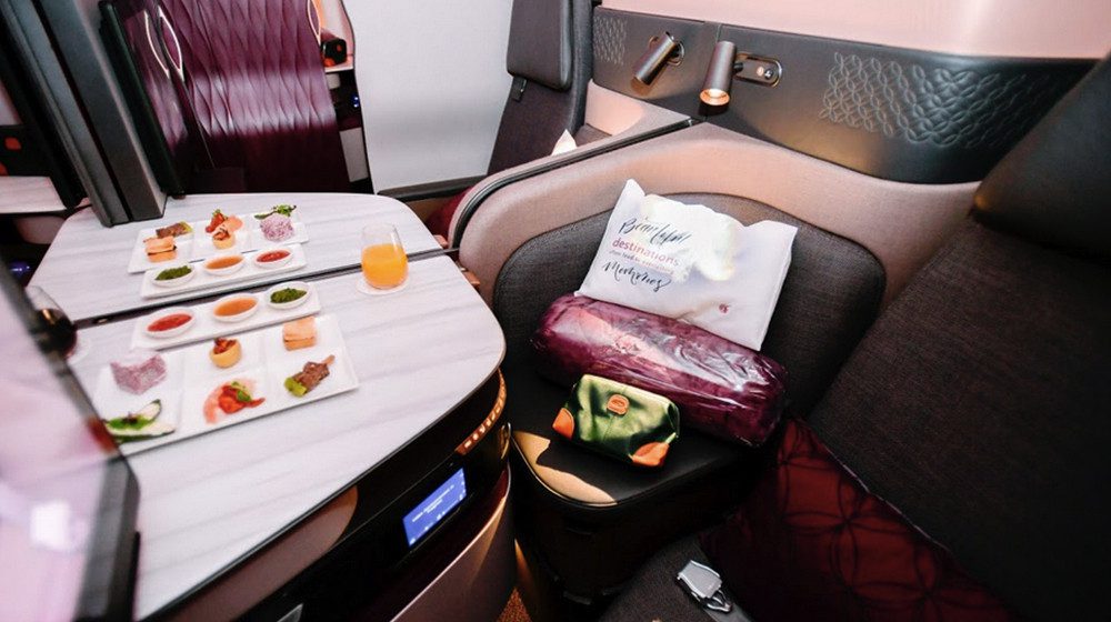 Qatar Airways' Qsuite Business Class with double beds arrives in Adelaide