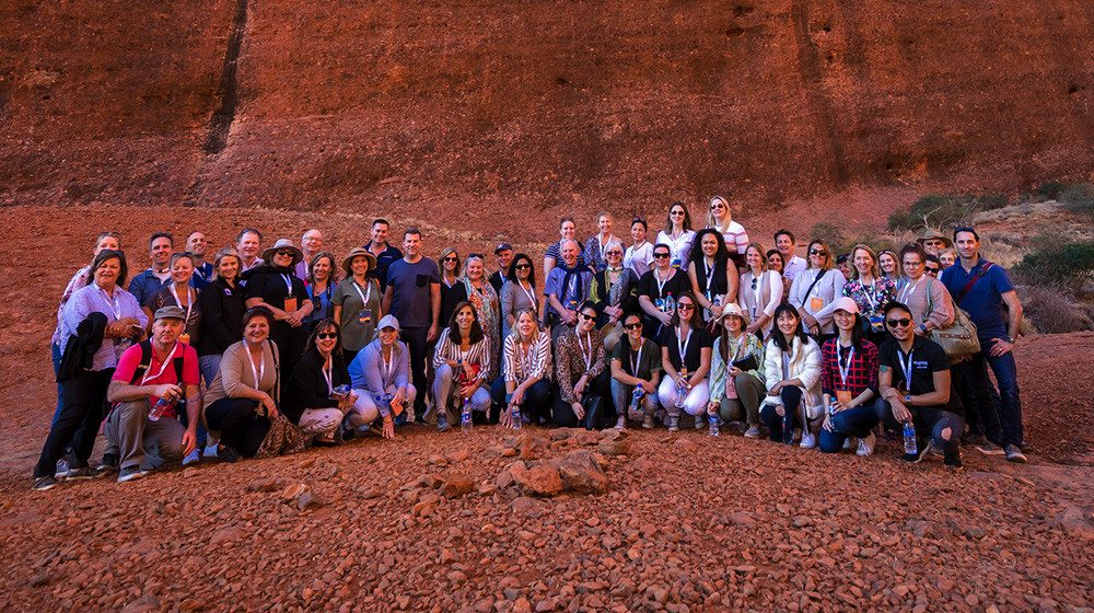 UP IN ULURU: Magellan Travel members arrive north for their annual conference