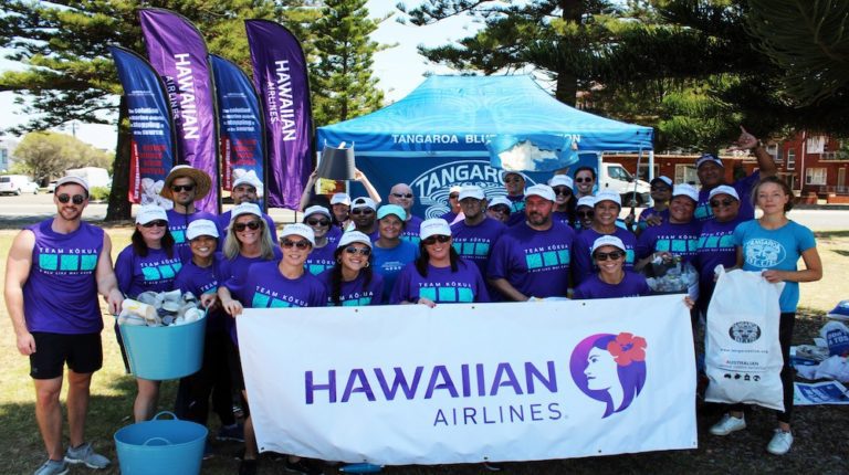 COASTAL CLEAN UP: Hawaiian Airlines Volunteers Bring ‘Aloha’ Spirit to Sydney