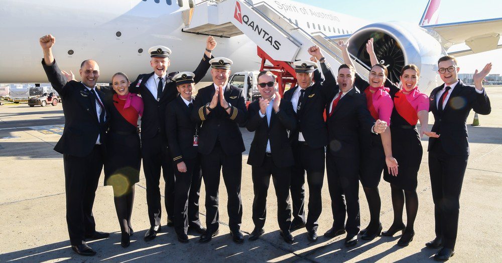 TOUCHDOWN! Qantas' World First Direct Flight From New York Lands In Sydney